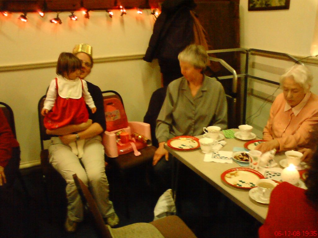 Photographs taken during the Christmas Party in Hankelow Methodist Chapel in December 2008